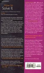 How to Solve It, a new aspect of mathematical method backside