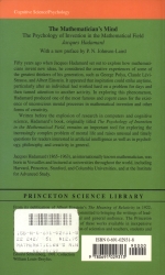 The Mathematician's Mind. The Psychology of Invention in the Mathematical Field. backside