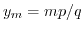 $ y_m=m p/q$