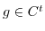$ g \in C^t$