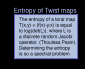 Entropy = log det(L) by Pesin and Thouless