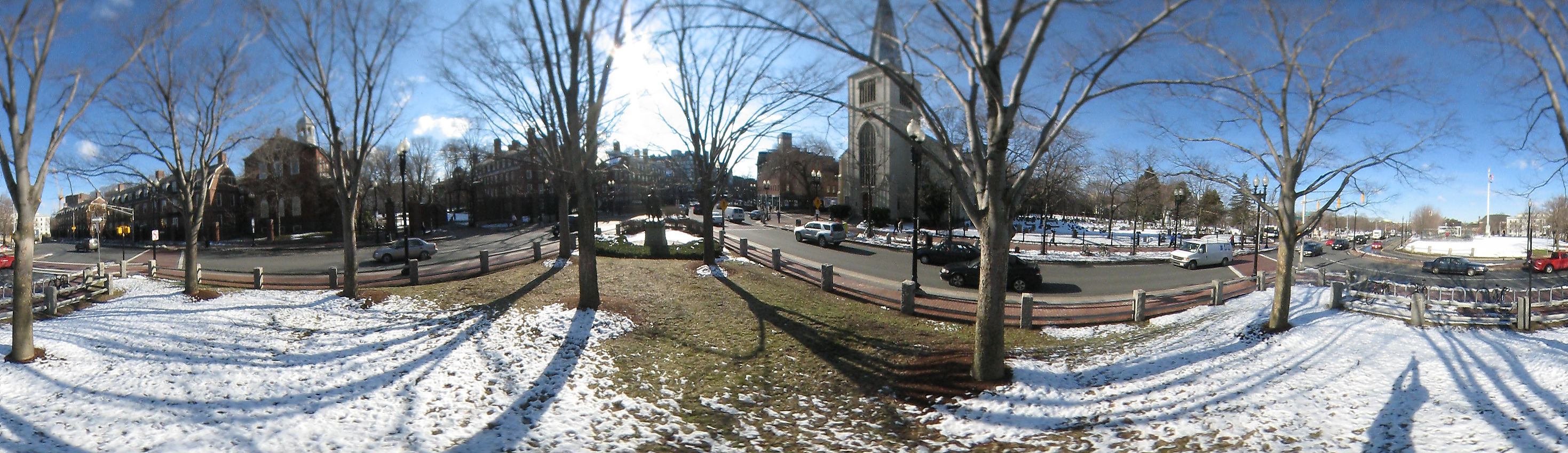 Harvard square near Harvard University