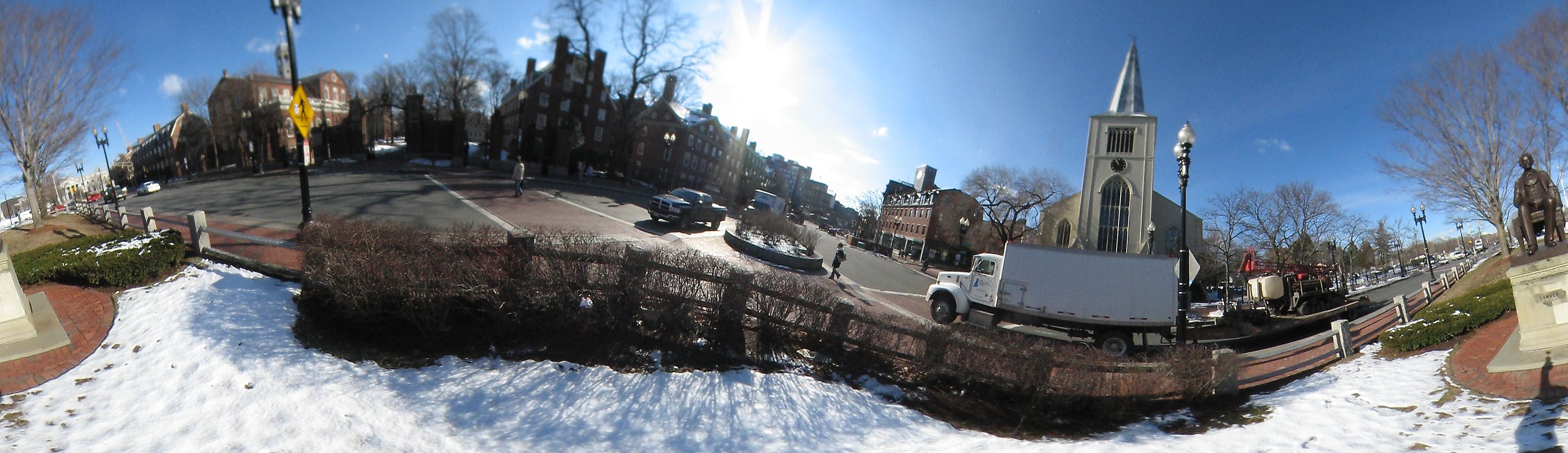 Harvard square near Harvard University