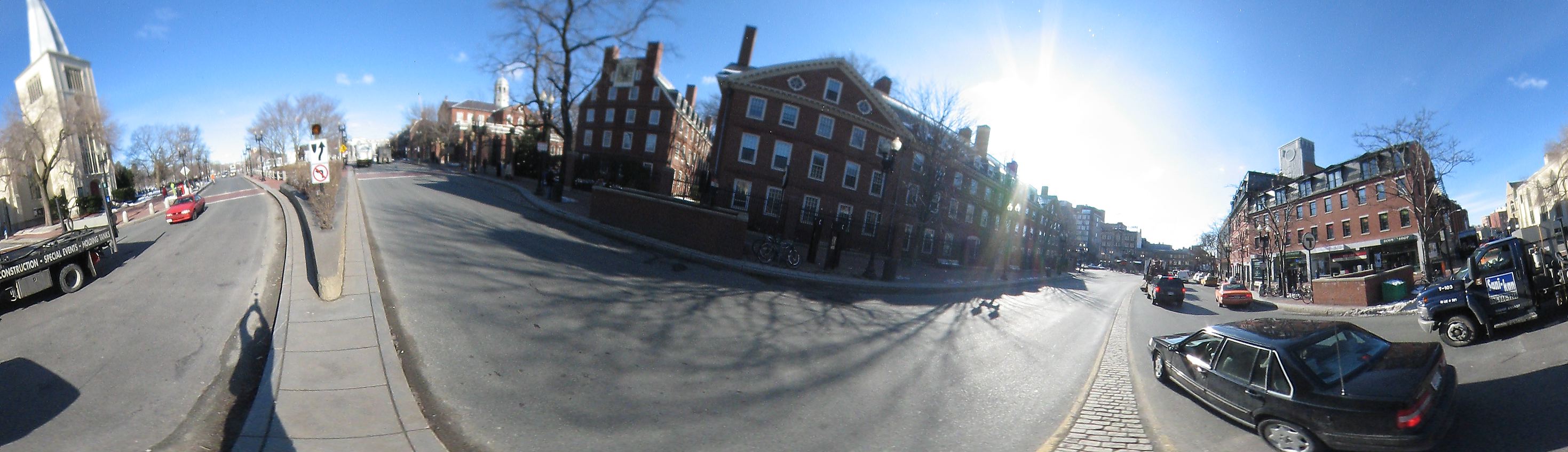 Harvard square near Harvard University