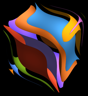 Contours of x^3+y^3+z^3=k