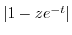 $ \vert 1-z e^{-t}\vert$