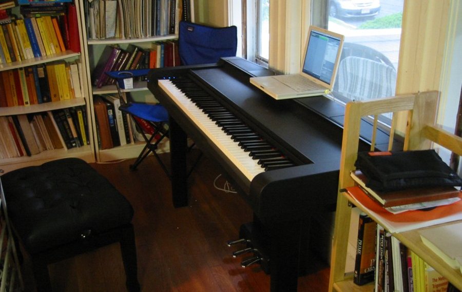 Oliver Knill playing the piano