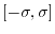 $[-\sigma,\sigma]$