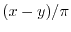 $(x-y)/\pi$