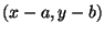 $(x-a,y-b)$