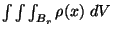$\int \int \int_{B_r} \rho(x) \; dV$